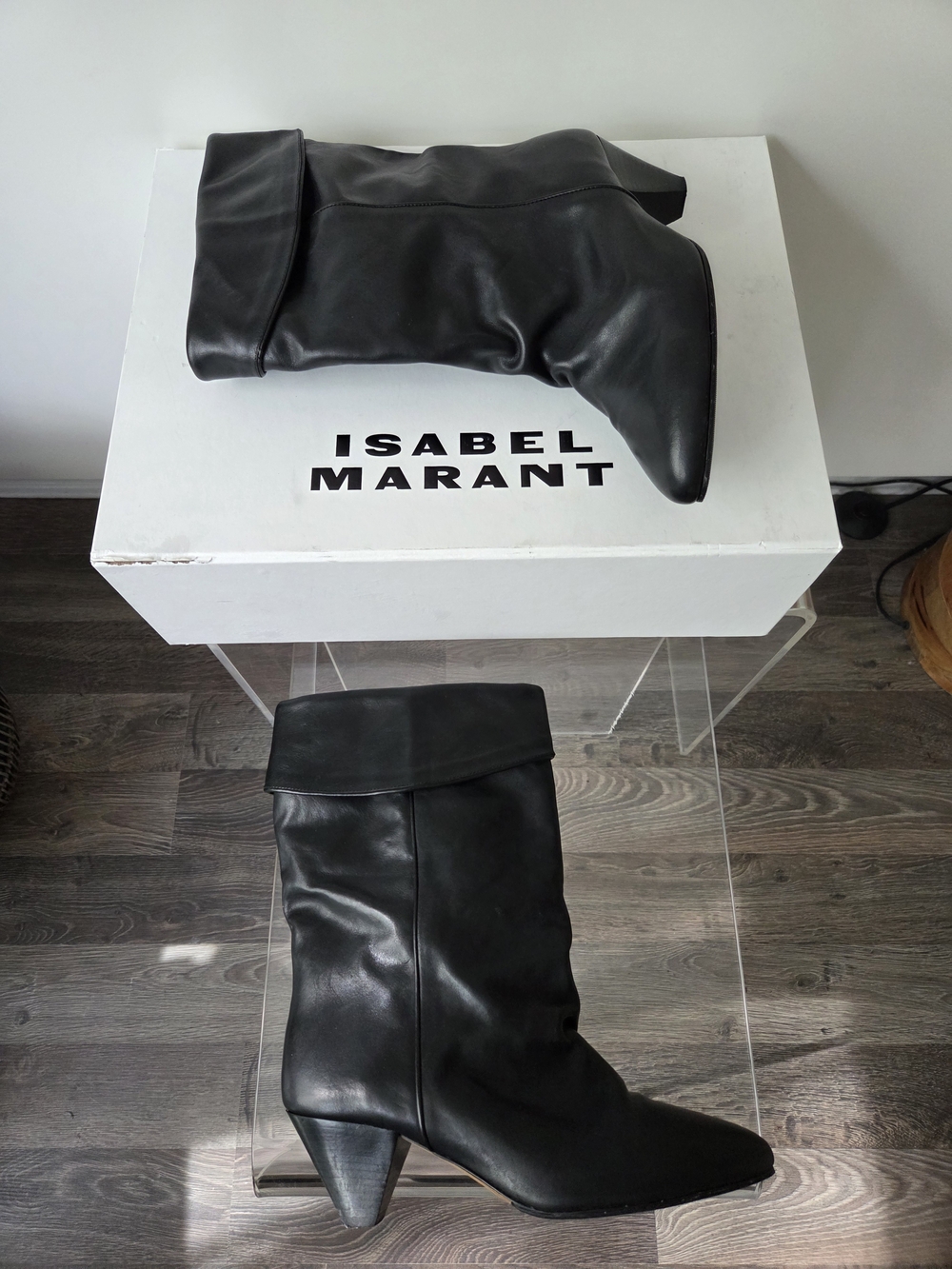 Isabel Marant Black Dalby Leather Ankle Boots